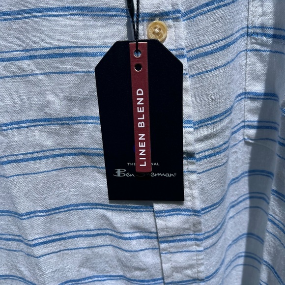 Ben Sherman Men’s Polo Shirt, Linen Blend, Size S NWT - Picture 3 of 5
